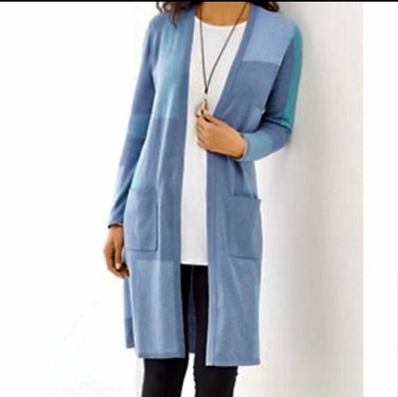 Teal Sweater Cardigan J Jill, Size 1x main image 1